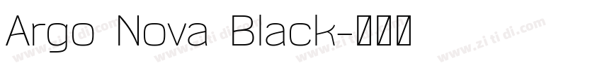 Argo Nova Black字体转换